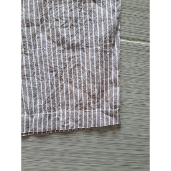 Chicos Womens Striped Wide-Leg Pants Size 3 XL Brown/White Linen Beach Vacation - Picture 4 of 7